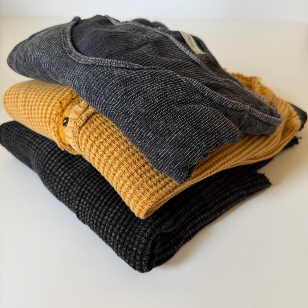 Free People XS thermal hoodie and long sleeve bundle!